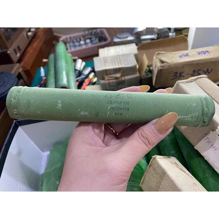 Điện trở xả , trở sứ Nga Liên Xô 100w Tổng kho các loại 1k1Ω, 2k2Ω, 2k7Ω, 4k7Ω, 10kΩ, 22kΩ