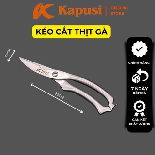 Kéo cắt thịt gà Kapusi thép SK5 siêu bền nội địa Nhật , kéo cắt đa năng nhà bếp