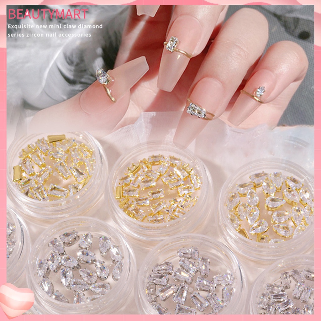 Hộp 20 Hạt Đá Kim Cương Giả Lấp Lánh Trang Trí Móng Tay Nghệ Thuật Cho Nữ