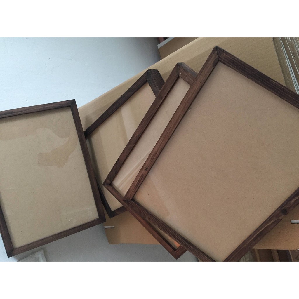 Khung ảnh A4 21x30 - Khung hình gỗ thông mặt kính - Khung ảnh đẹp Picture Frames Tiệm Khung PT