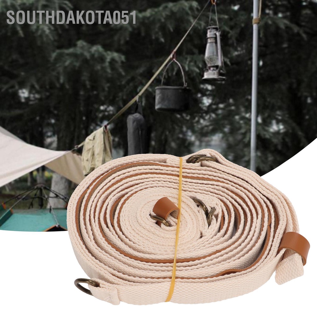 Southdakota051 Lều cắm trại ngoài trời Dây phơi quần áo Điều chỉnh độ dài buộc có móc Túi đựng để câu cá Đi du lịch dã ngoại bộ