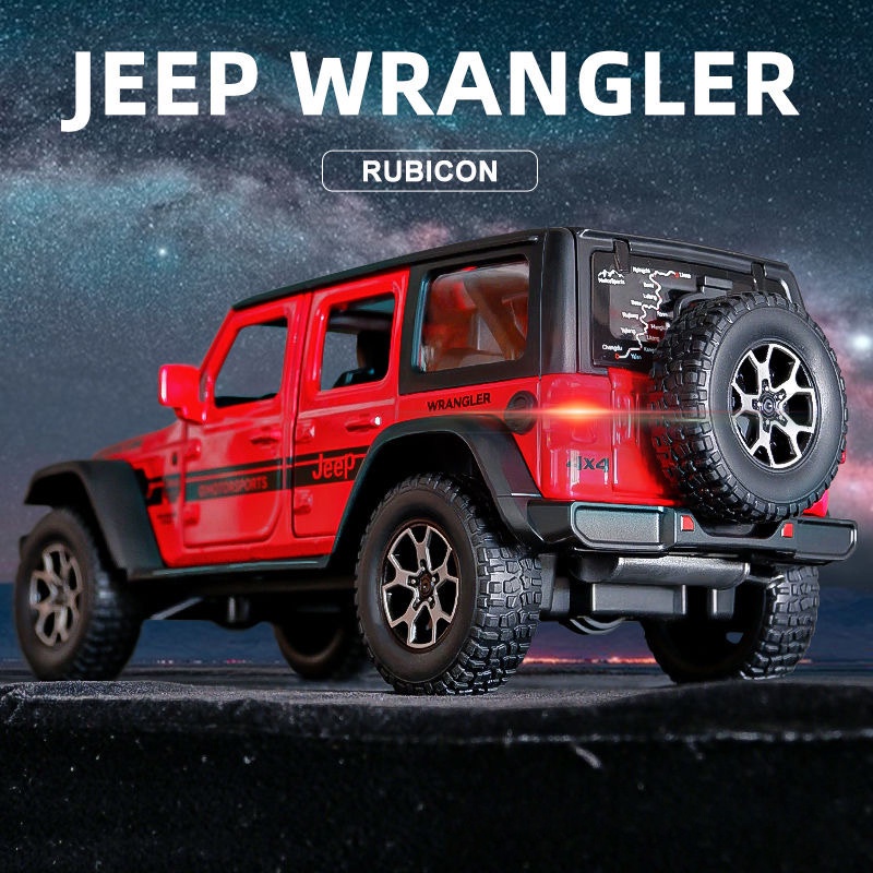 Mô Hình Xe Jeep Wrangler Bằng Hợp Kim Tỉ Lệ 1: 22 Có Đèn Và Nhạc