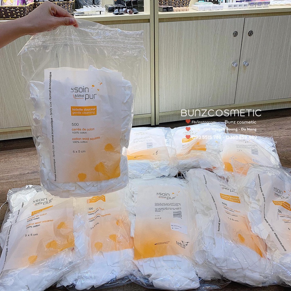 Bông tẩy trang Tetra Pháp bịch to