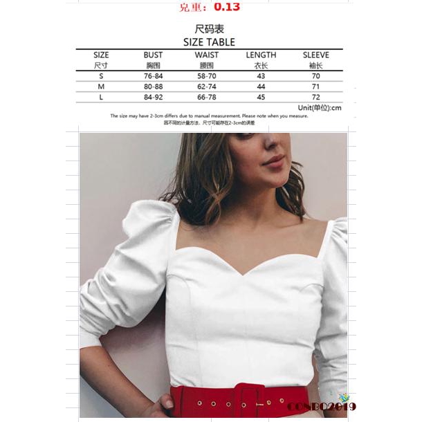 Áo croptop dáng ôm tay phồng thời trang quyến rũ cho bạn nữ