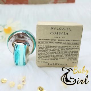 Nước hoa mini nữ chính hãng BVL Omina xanh 5ml