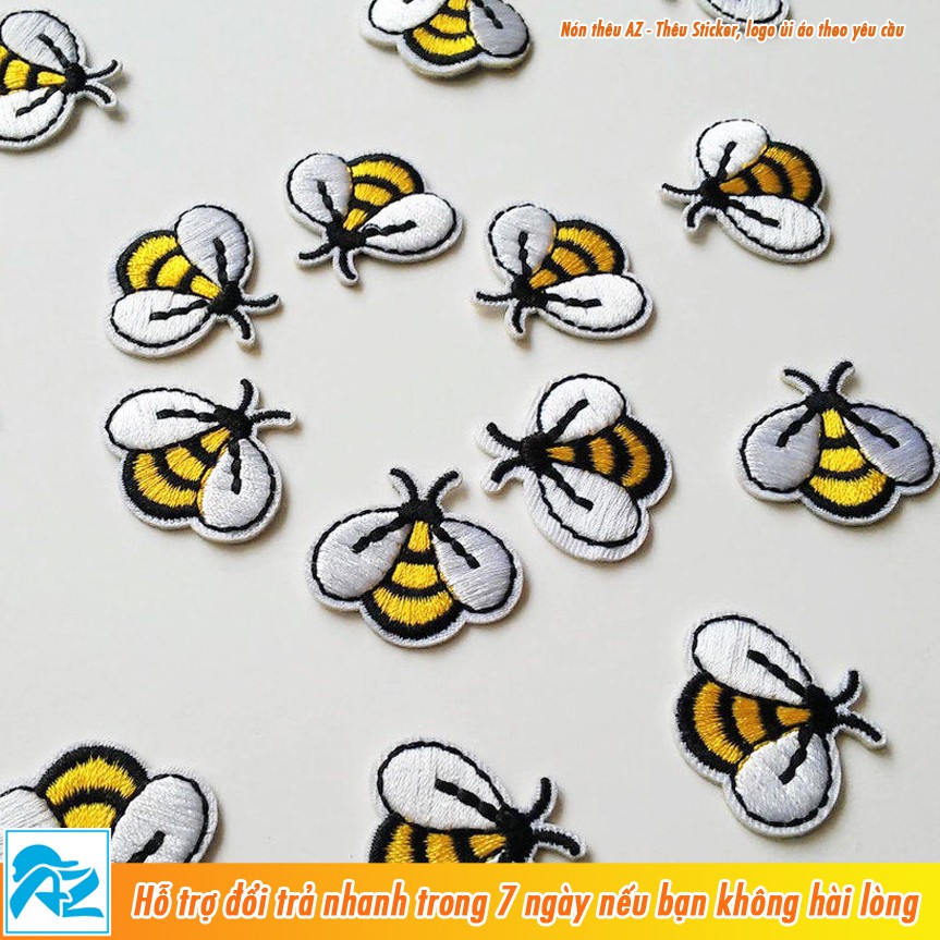 Patch ủi thêu hình con ong dễ thương - Sticker Logo ủi quần áo balo S106