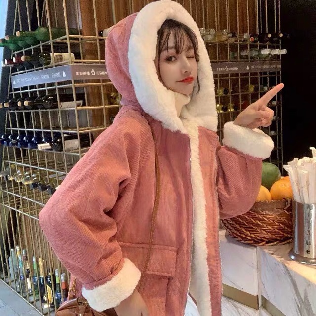 [sẵn]Áo khoác nhung lót lông dày dặn kèm ảnh thật | BigBuy360 - bigbuy360.vn