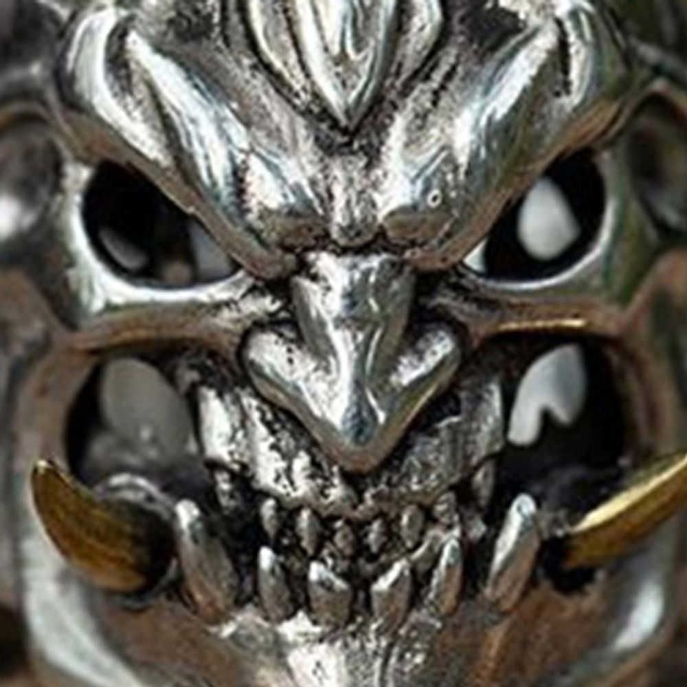 Nhẫn hình đầu lâu Bát Nhã thời trang punk cho nam