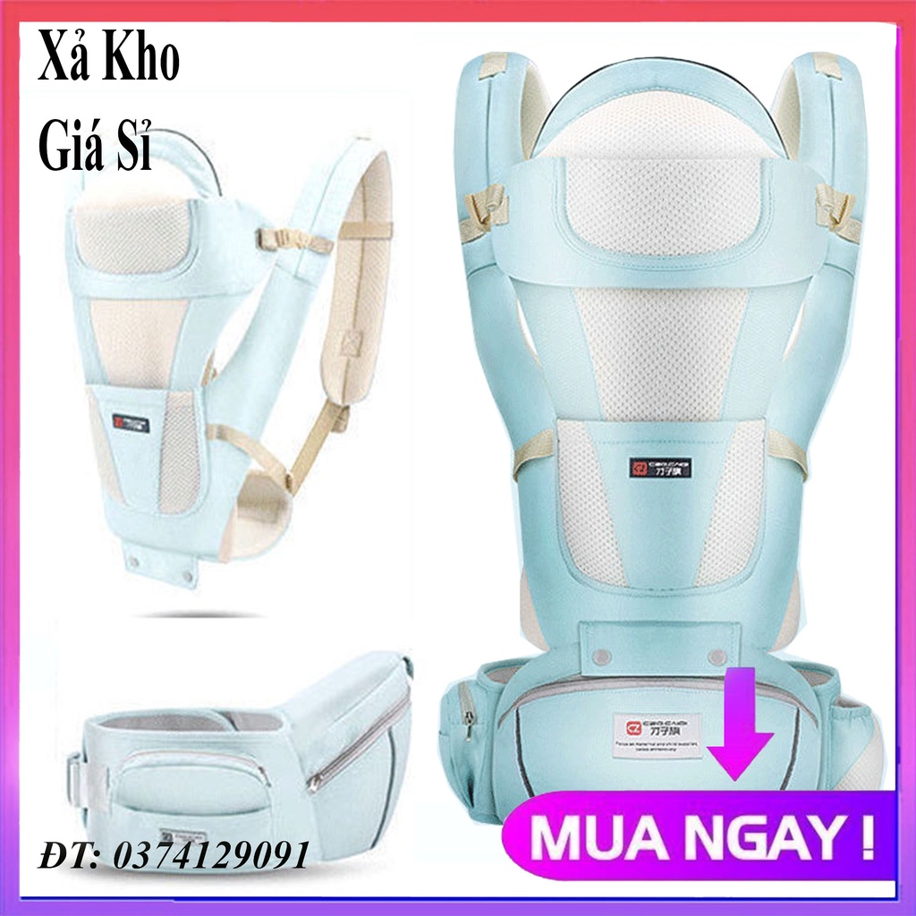 Địu em bé đa năng, địu trẻ em đa năng cao cấp 12 tư thế, dây đai mềm mại giúp cha mẹ đỡ đau mỏi vai, gáy hơn khi địu con