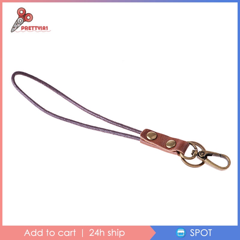 [Prettyia1] Dây Da Đeo Cổ Điển Đeo Thẻ ID Chìa Khóa Điện Thoại 23cm