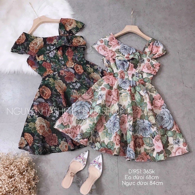 Đầm hoa cổ u bigsize 60=>90kg