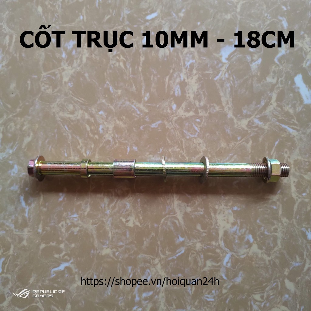 Cốt trục 10mm bánh trước cho xe điện, cốt trục 10 ly