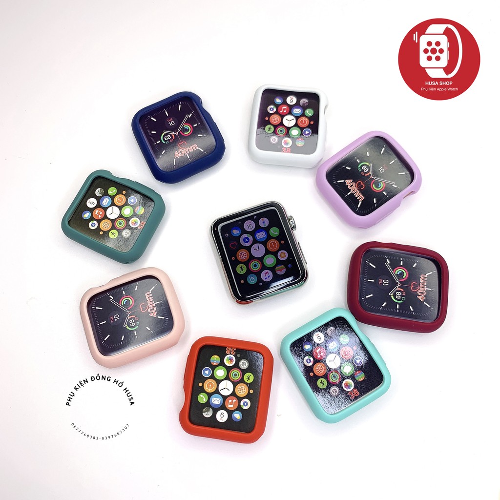 Ốp Viền Silicon Dẻo Bảo Vệ Máy Cực Tốt cho Apple Watch series 1/2/3/4/5/6/se