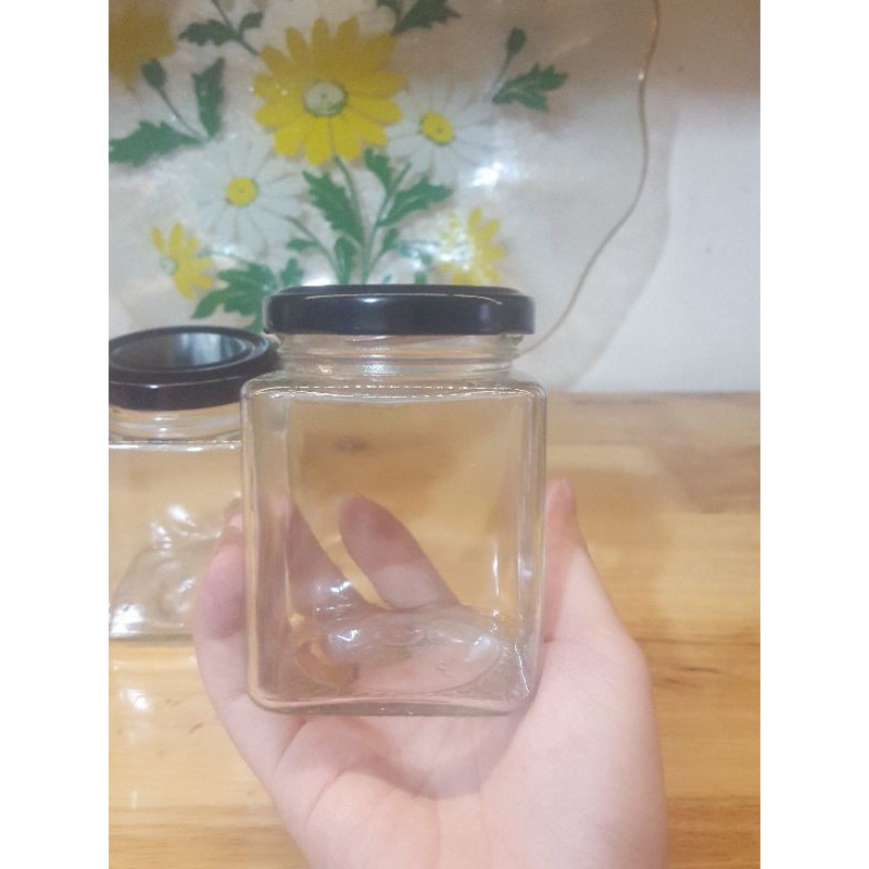 hủ thủy tinh 200ml thân vuông nắp thiếc | BigBuy360 - bigbuy360.vn