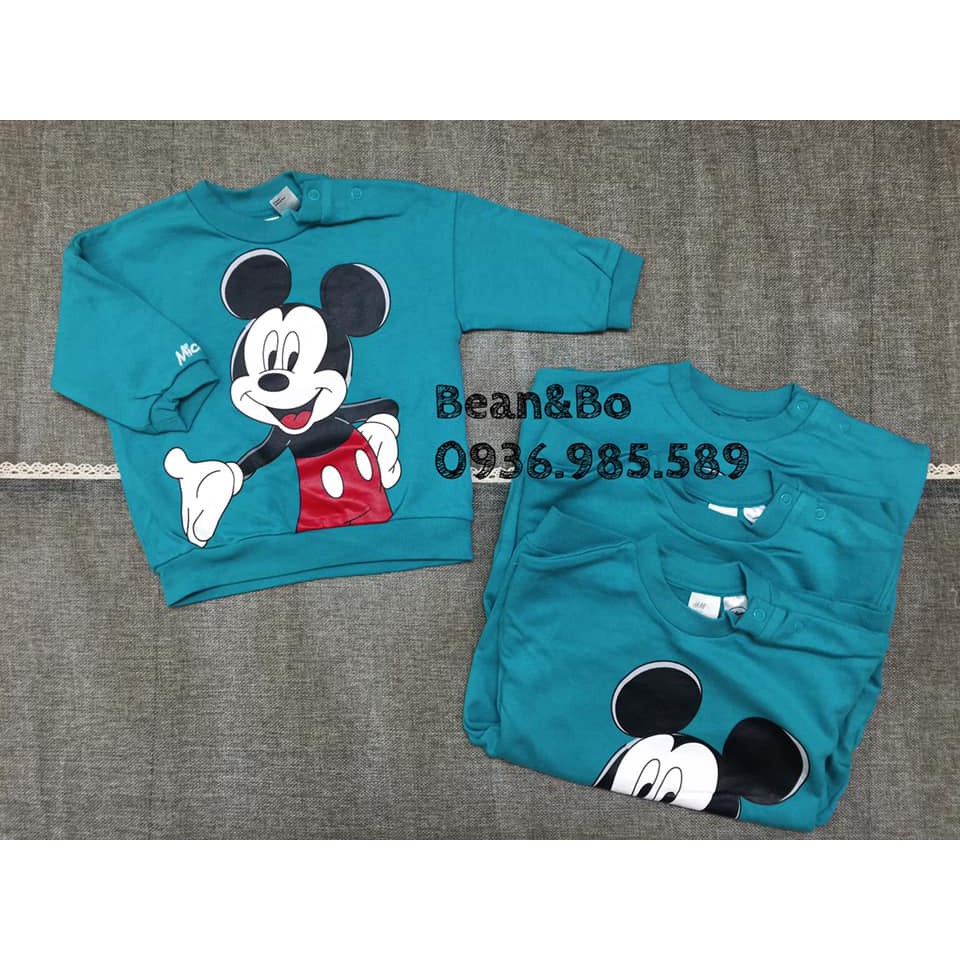 Áo mickey màu xanh