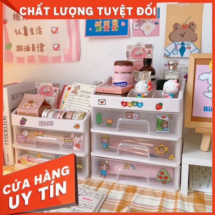 kệ/tủ nhựa đựng đồ decor bàn học/đừng đồ mĩ phẩm