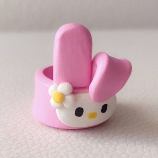 [TẶNG QUÀ] Nhẫn Đất Sét Hình Mèo Hello Kitty