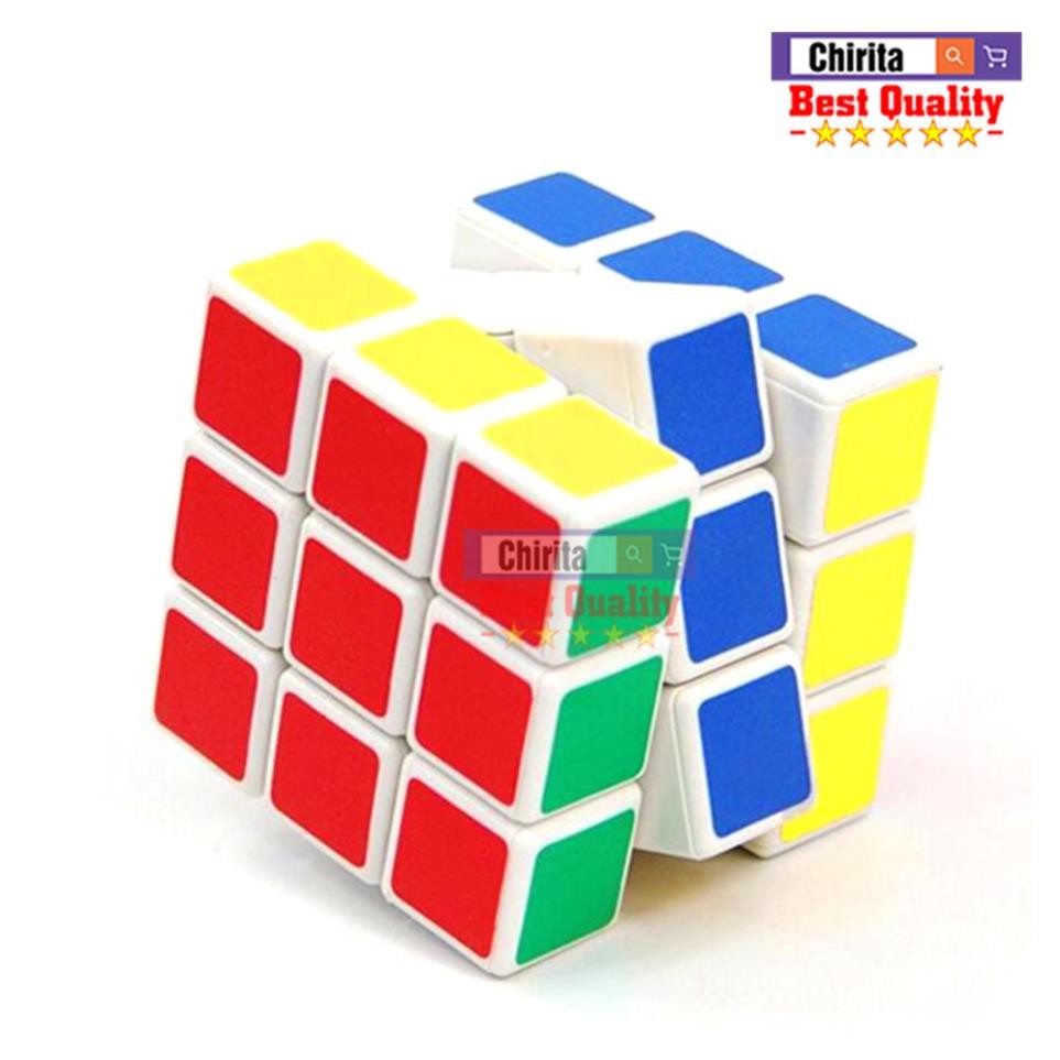 Rubik 3x3x3 Magic Cube Viền Trắng Cao Cấp - Rubik 3x3 Biến Thể Tốc Độ Xoay Chuyên Nghiệp - Kích Thích Trí Não