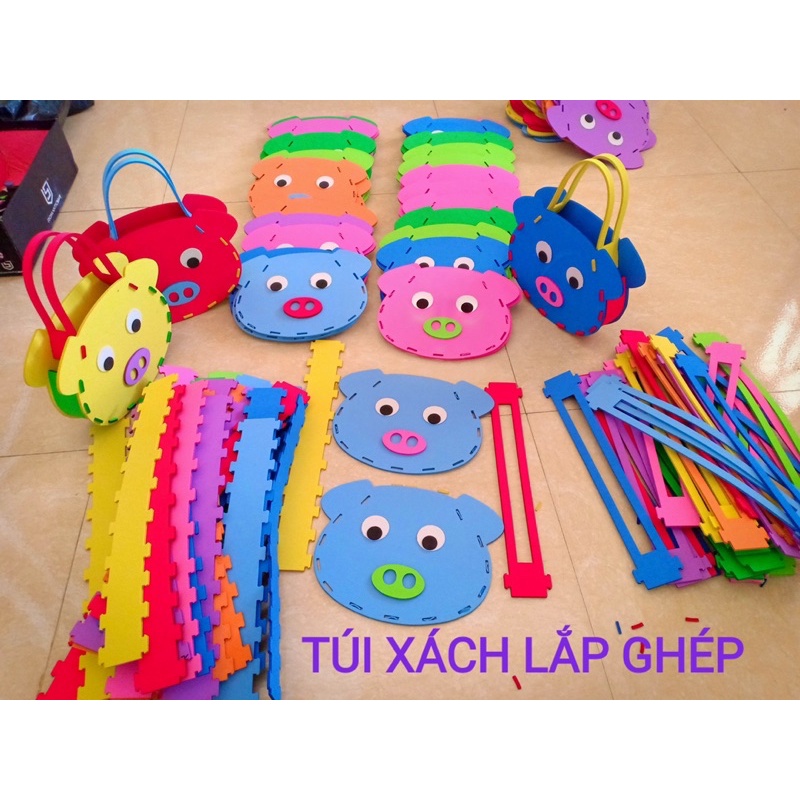 Túi xách, balo lắp ghép - đồ chơi tự tạo mầm non - CĐ BẢN THÂN