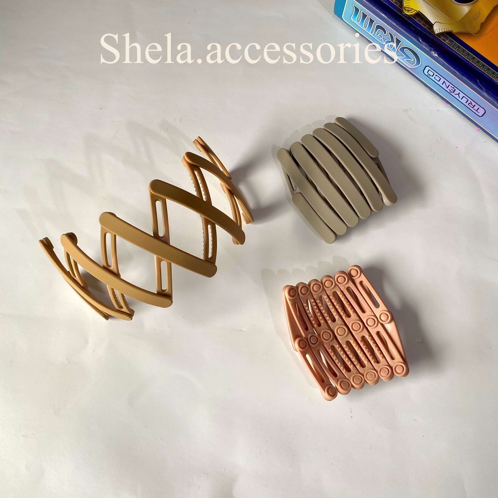 Bờm tóc nhựa bỏ túi gấp gọn phong cách hàn quốc băng đô cài tóc nhựa unisex shela.accessories