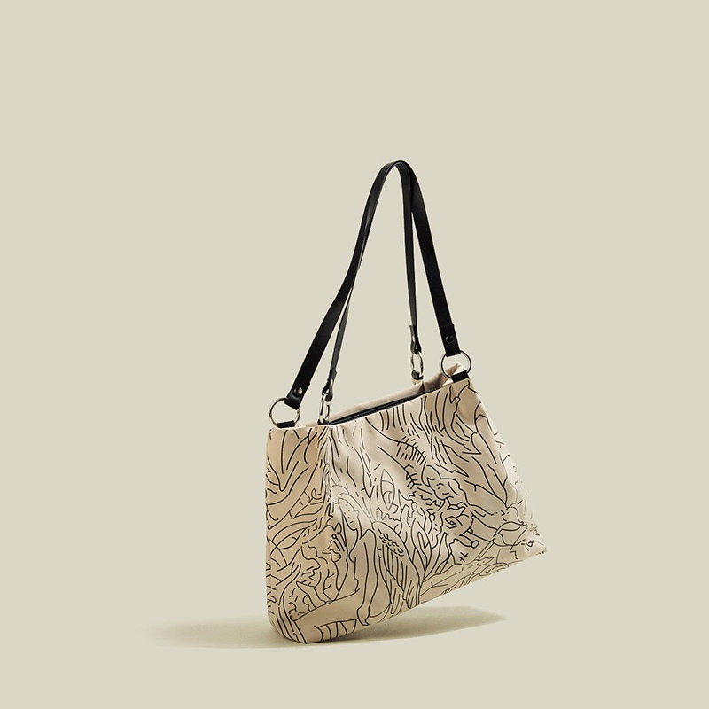 Balo canvas sức chứa lớn in họa tiết thời trang cho nữ