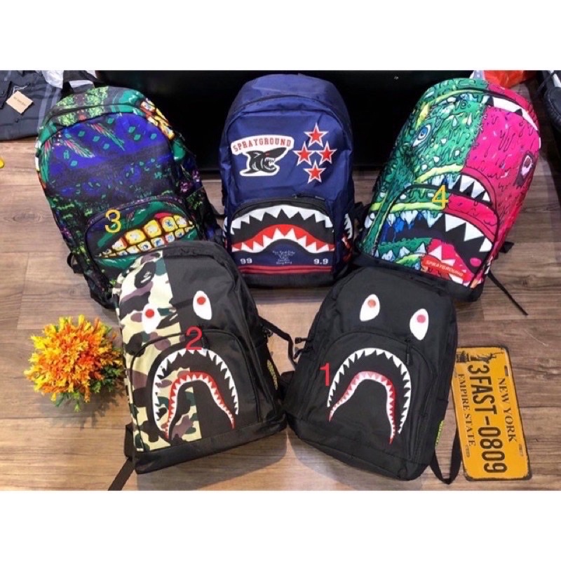 Balô nam, Balô bape học sinh vải dù siêu bền hàng có sẵn.