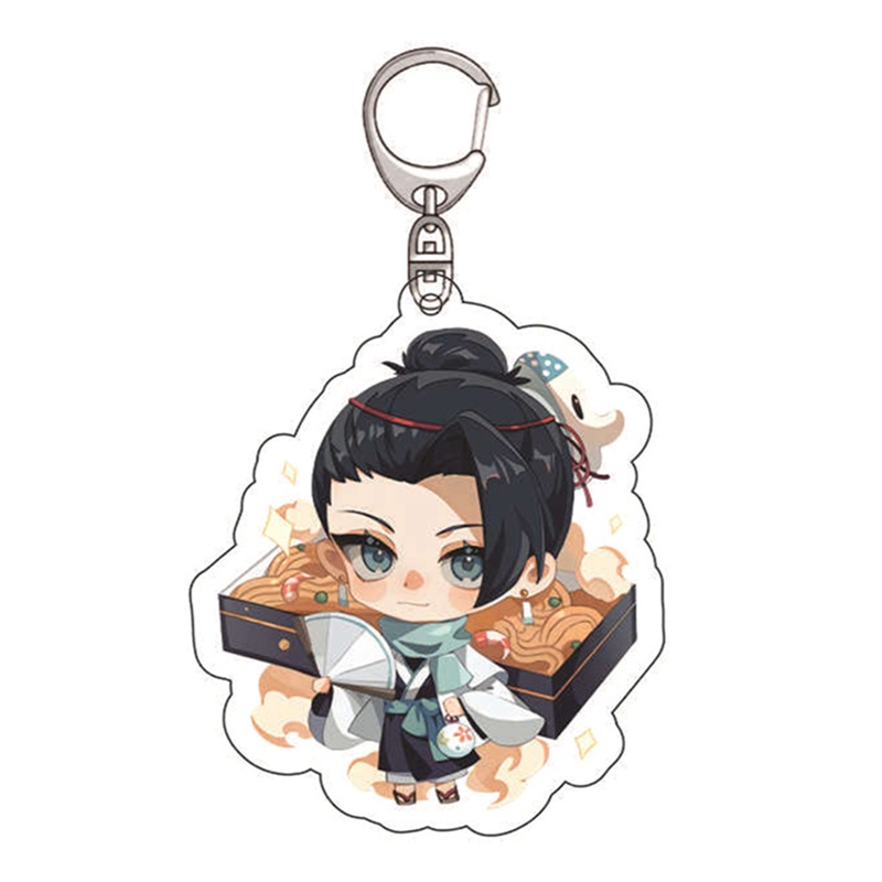 Móc khóa nhựa acrylic hai mặt hình nhân vật anime đáng yêu