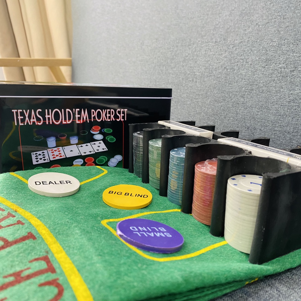 Bộ chip poker có số kèm thảm hàng nhập khẩu P04 có ảnh thật