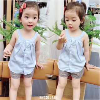 💥 thời trang trẻ em 💥💥thời trang hè cho bé💥💥 bộ 2 dây bé gái💥💥 chất đũi thoáng mát