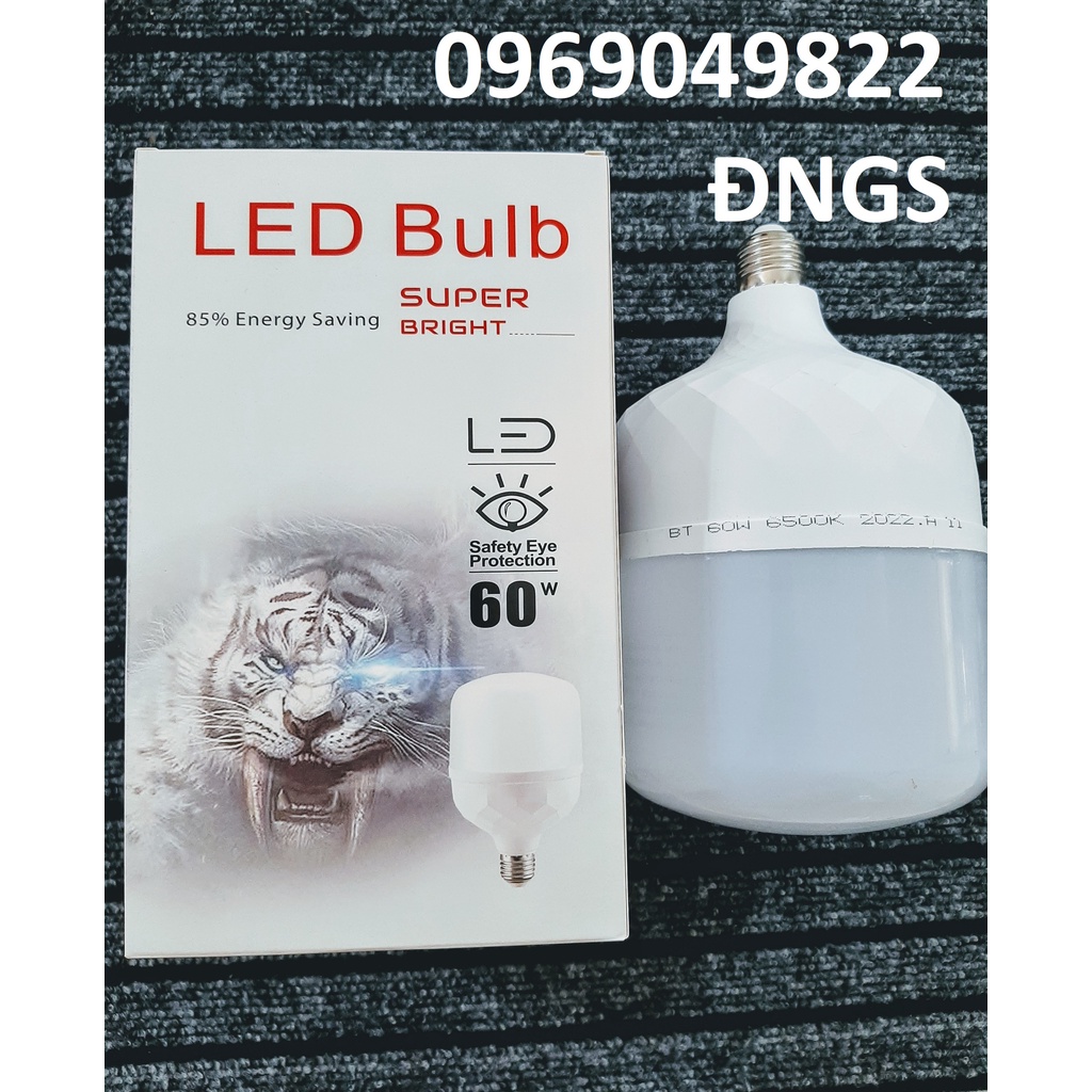 Đèn Led Trụ Búp 60W Siêu Rẻ Công Suất Cao Ánh Sáng Trắng 6500K