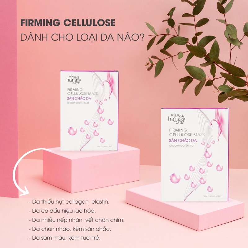 Mặt Nạ Săn Chắc Da RIORI Firming Cellulose Mask Hộp 5 miếng - Mặt Nạ Sinh Học dưỡng da săn chắc hỗ trợ nâng cơ