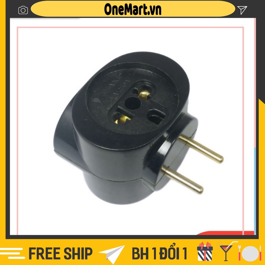 Ổ cắm chia điện đầu trâu 3 giắc cắm - OneMart