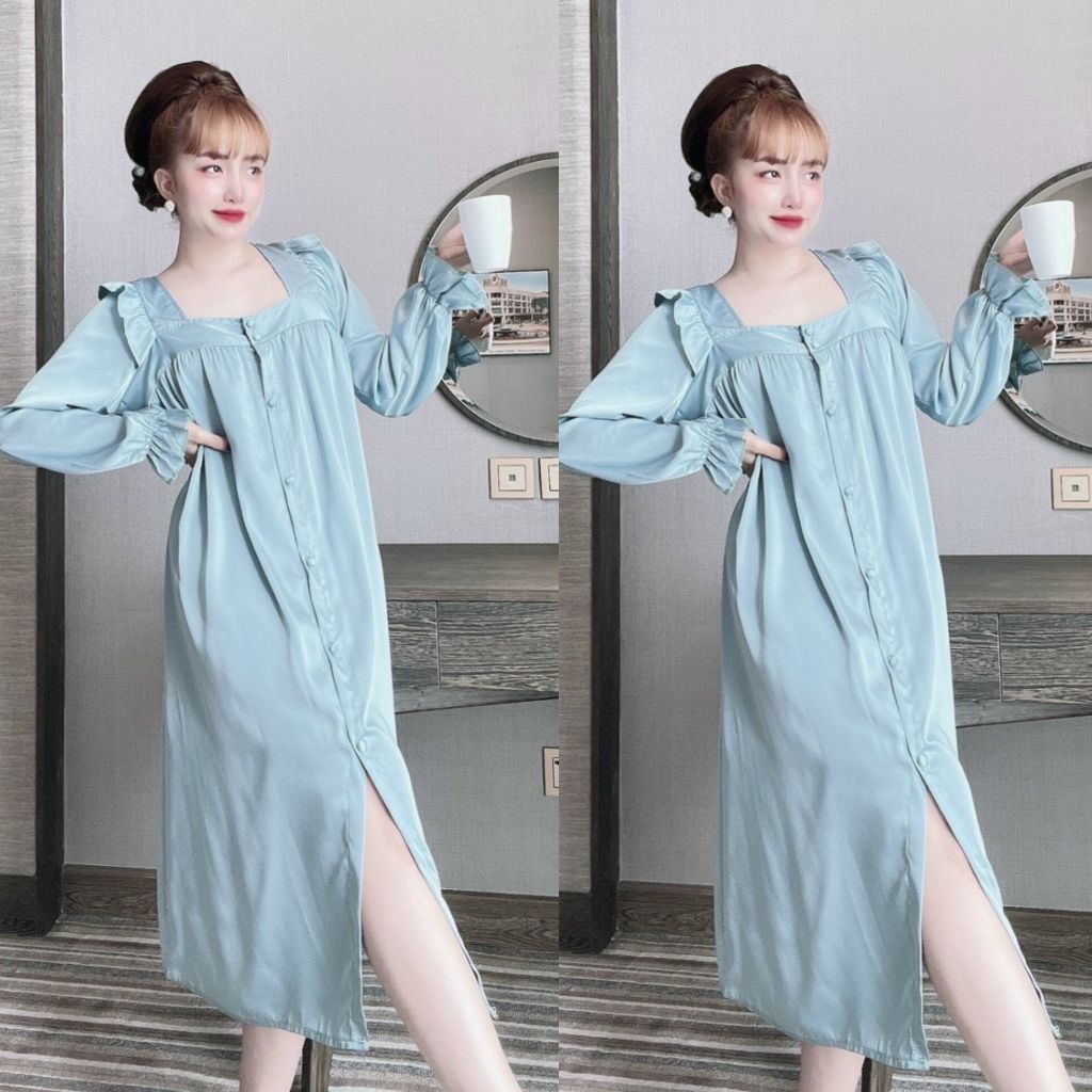 Váy Ngủ sexy ,Đầm Ngủ sexy Lụa Latin Chất Siêu Mát Dáng Siêu Xinh &lt;60kg