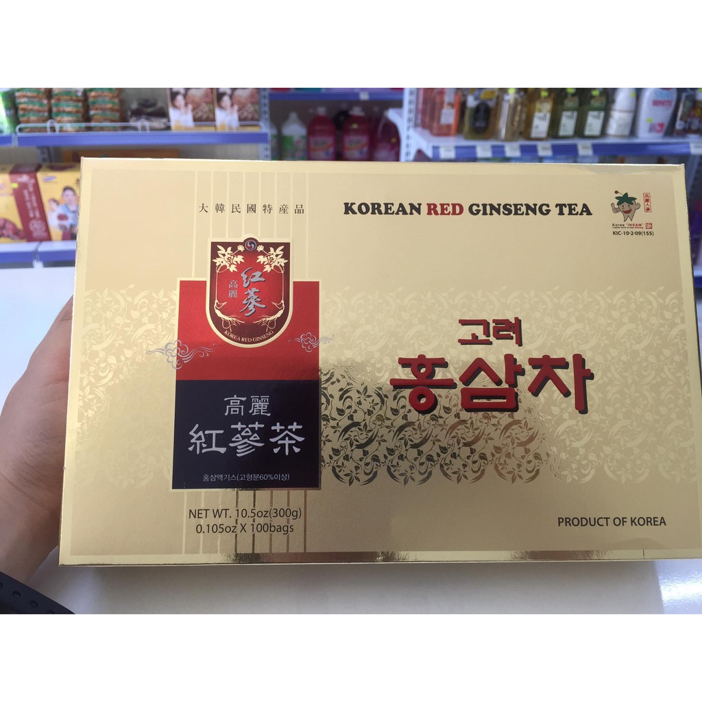 TRÀ HỒNG SÂM KOREA RED GINSENG TEA (3G/GÓI)