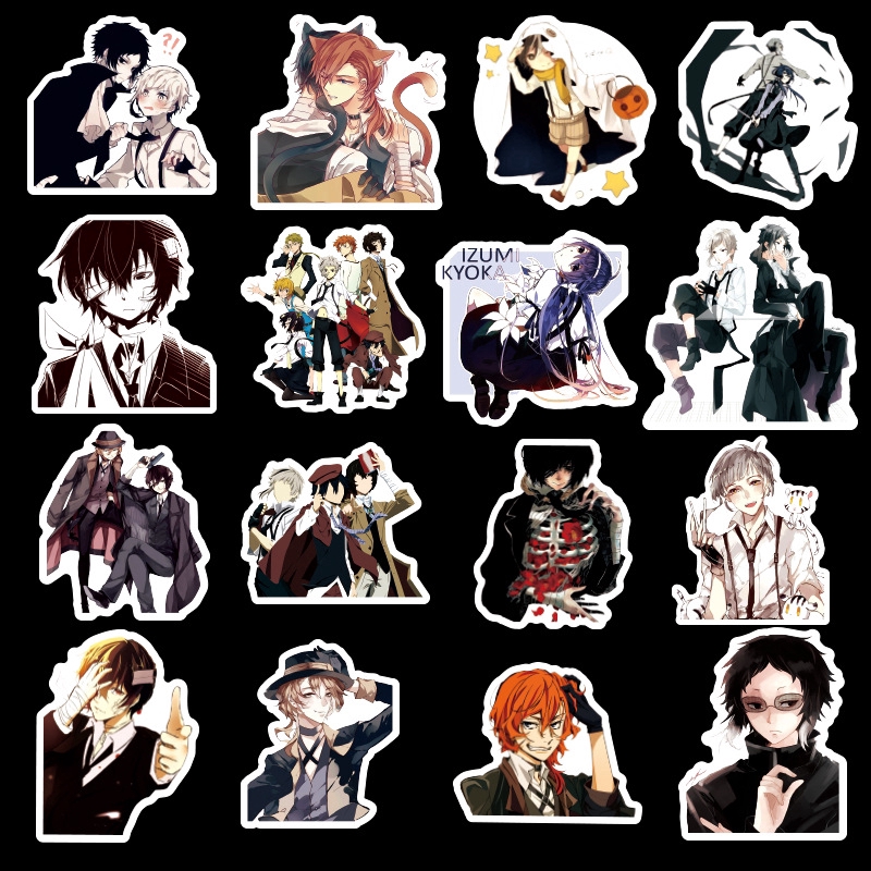 ❉ Bungou Stray Dogs - Series 01 Anime Stickers ❉ 50Pcs/Set Mixed Luggage Laptop Skateboard Doodle Stickers