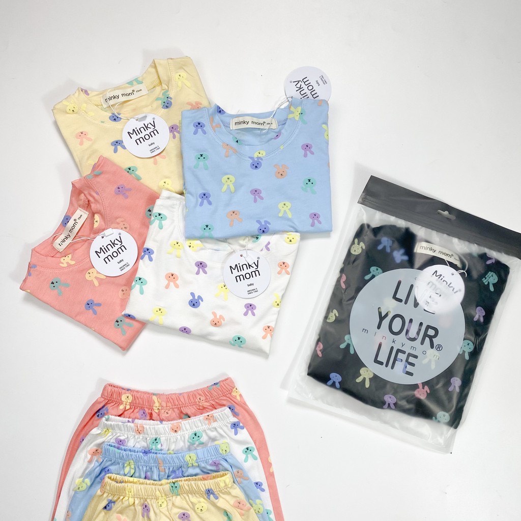 [LDD07] Bộ Dài Tay Thun Lạnh MINKY MOM CÓ SIZE ĐẠI In Hình Họa Tiết Thỏ Dễ Thương Mềm Mịn, Thoáng Mát , Thoải Mái Cho Bé