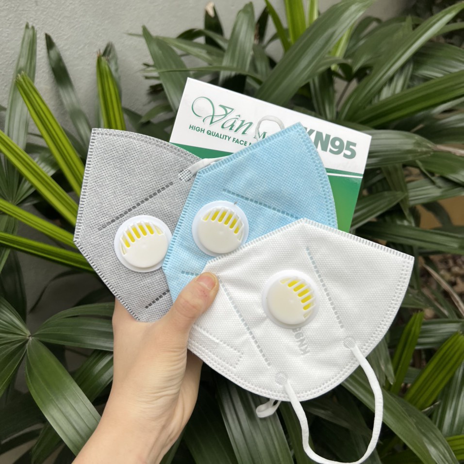 [Tiêt kiệm] COMBO 250 Chiếc khẩu Trang KN95 N95 Mask Có Van Lọc Cường Thịnh Xuân Lai 5 Lớp Chống Bụi Mịn PM2.5 Mũi Kẹp