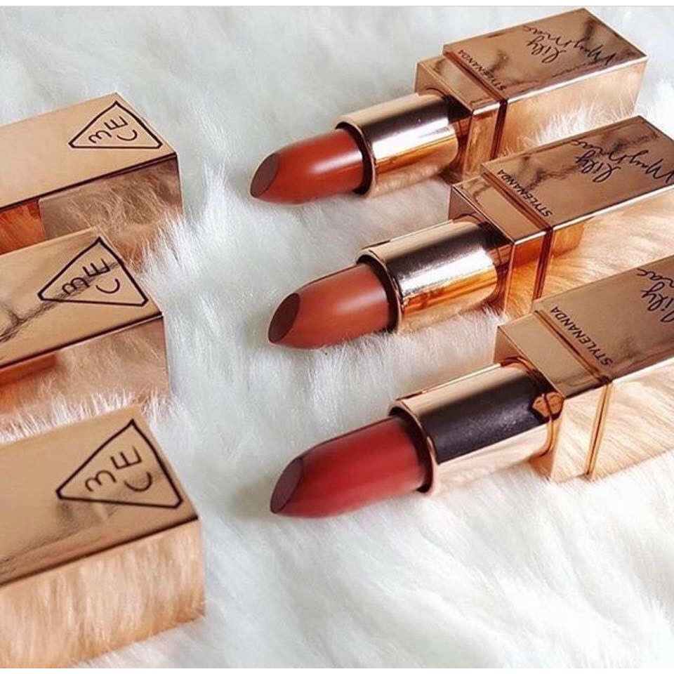 Son 3CE Matte Lip Color vỏ vàng 226 227 228