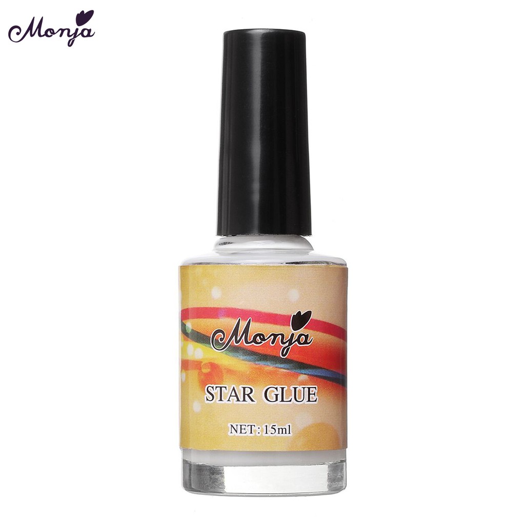 MONJA [Hàng mới về] Keo Dán Trang Trí Móng Tay Nghệ Thuật Diy 15ml