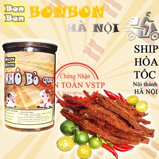 Khô bò que 250g BonBOn đồ ăn vặt Hà Nội vừa ngon ,lại vừa rẻ (Hàng luôn tươi mới ) Bonbon