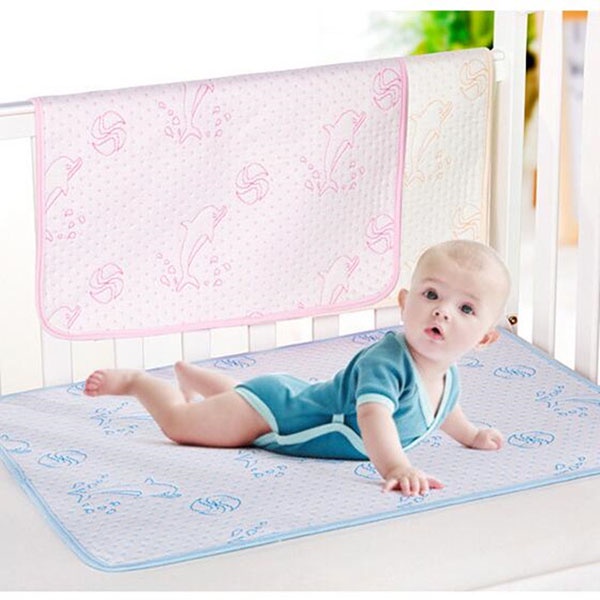 Tấm lót chống thấm 4 mùa chất liệu vải cotton êm thấm hút tốt cho bé đầy đủ kích cỡ