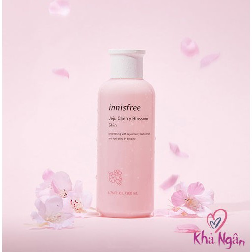 Nước Hoa Hồng Dưỡng Trắng, Dưỡng Ẩm Innisfree Jeju Cherry Blossom Skin 200ml