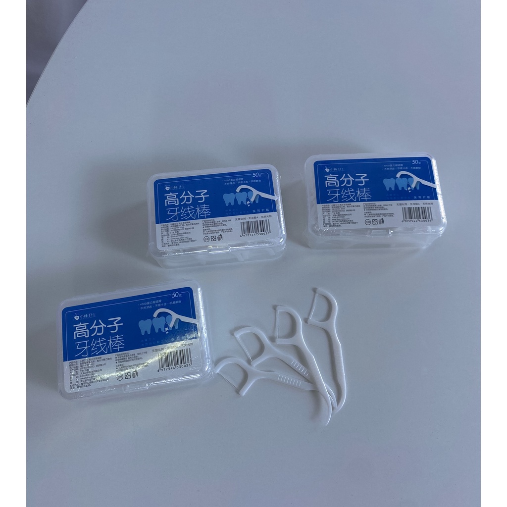 Hộp 50 Tăm Chỉ Nha Khoa Vệ Sinh Răng Miệng