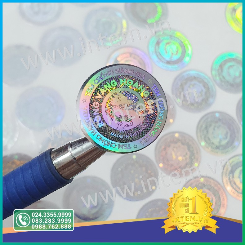 IN TEM 7 MÀU HOLOGRAM THEO YÊU CẦU