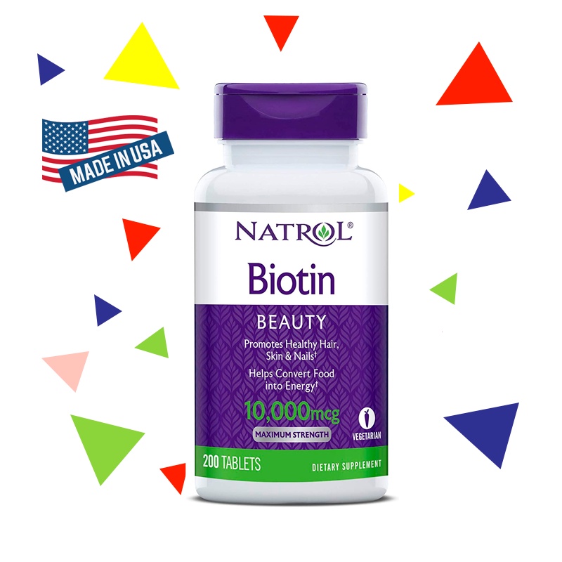 Viên Uống Mọc Tóc Natrol Biotin 10000mcg