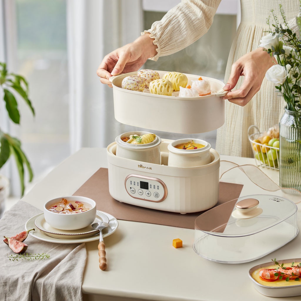 Nồi nấu chậm 1L đa năng Bear DDZ-C10V1 - Hàng chính hãng