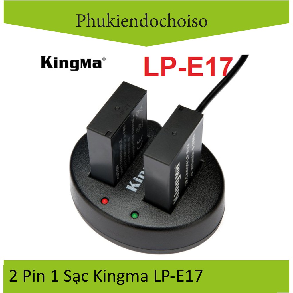 Bộ 2 pin 1 sạc Kingma cho Canon LP-E17 + Hộp đựng Pin, Thẻ nhớ