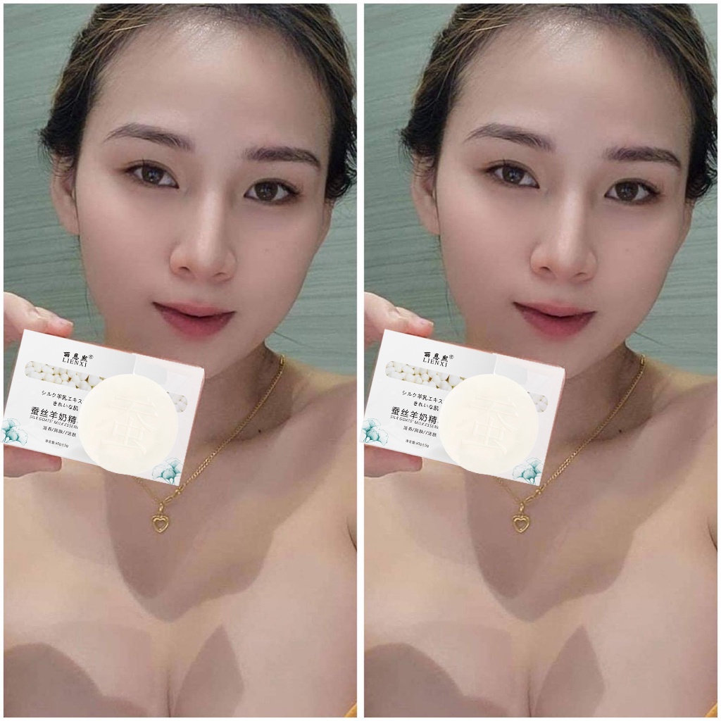 Xà bông sữa dê núi sữa tắm trắng da sữa tắm trắng  dùng cho mặt và cơ thể da trắng bóng toàn thân Xà phòng trắng da