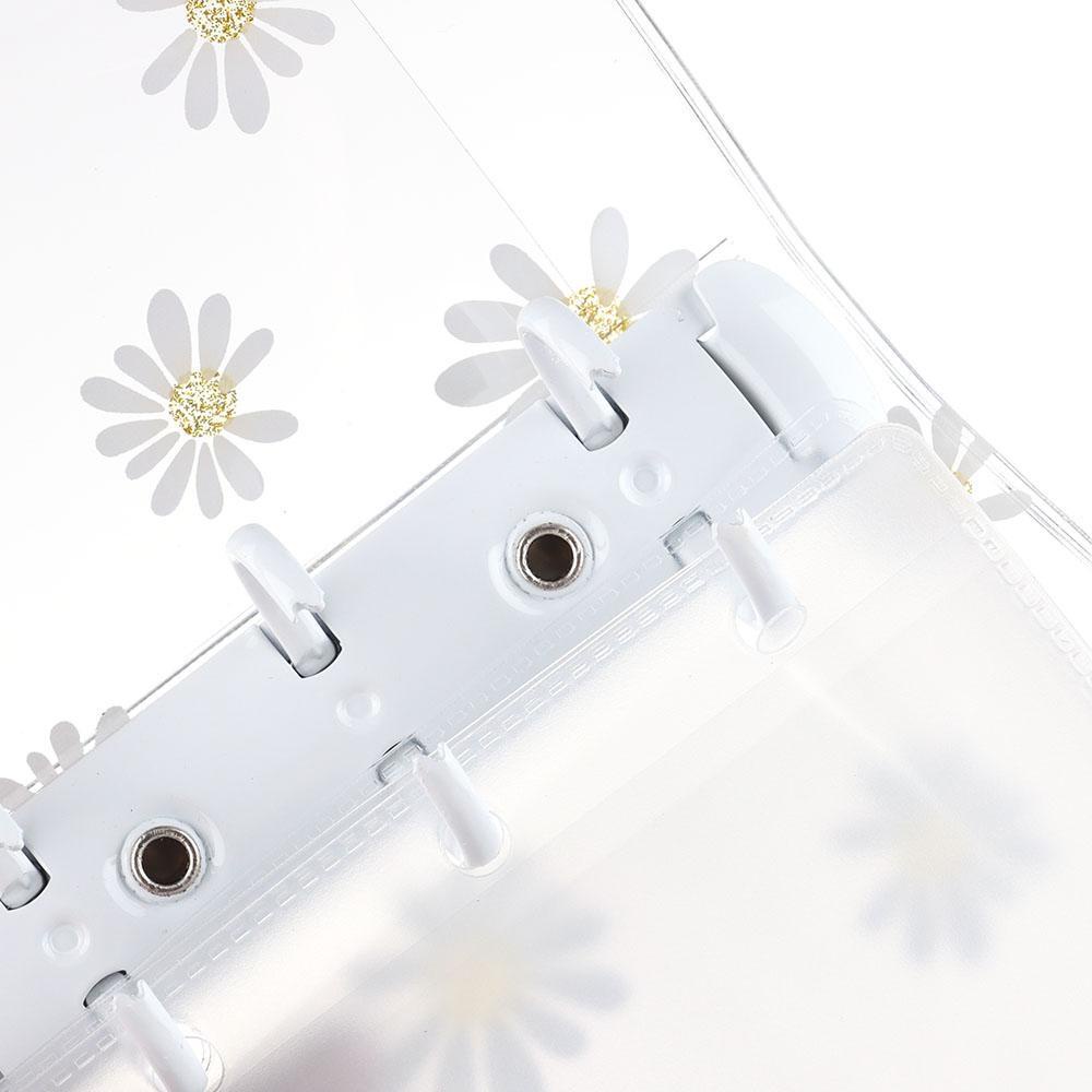 CHOOKEY Vỏ Bọc Sổ Tay Nhật Ký 3 Lỗ Họa Tiết Hoa Cúc Xinh Xắn