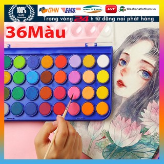 Màu Nước Bộ 36 Màu Cao Cấp.Gồm 36 Màu Nước Chuyên Nghiệp Dạng Nén.Bộ Màu Nước  Cao Cấp 36 Màu